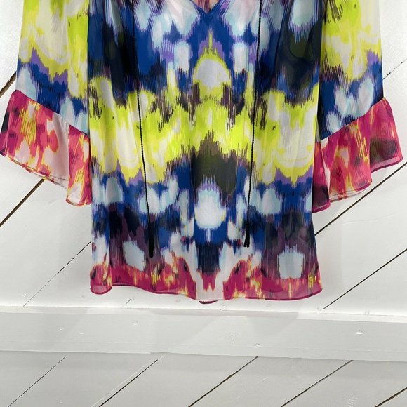 Milly For Design Nation Pink Blue Boho Tie-Dye Blo - Picture 3 of 9